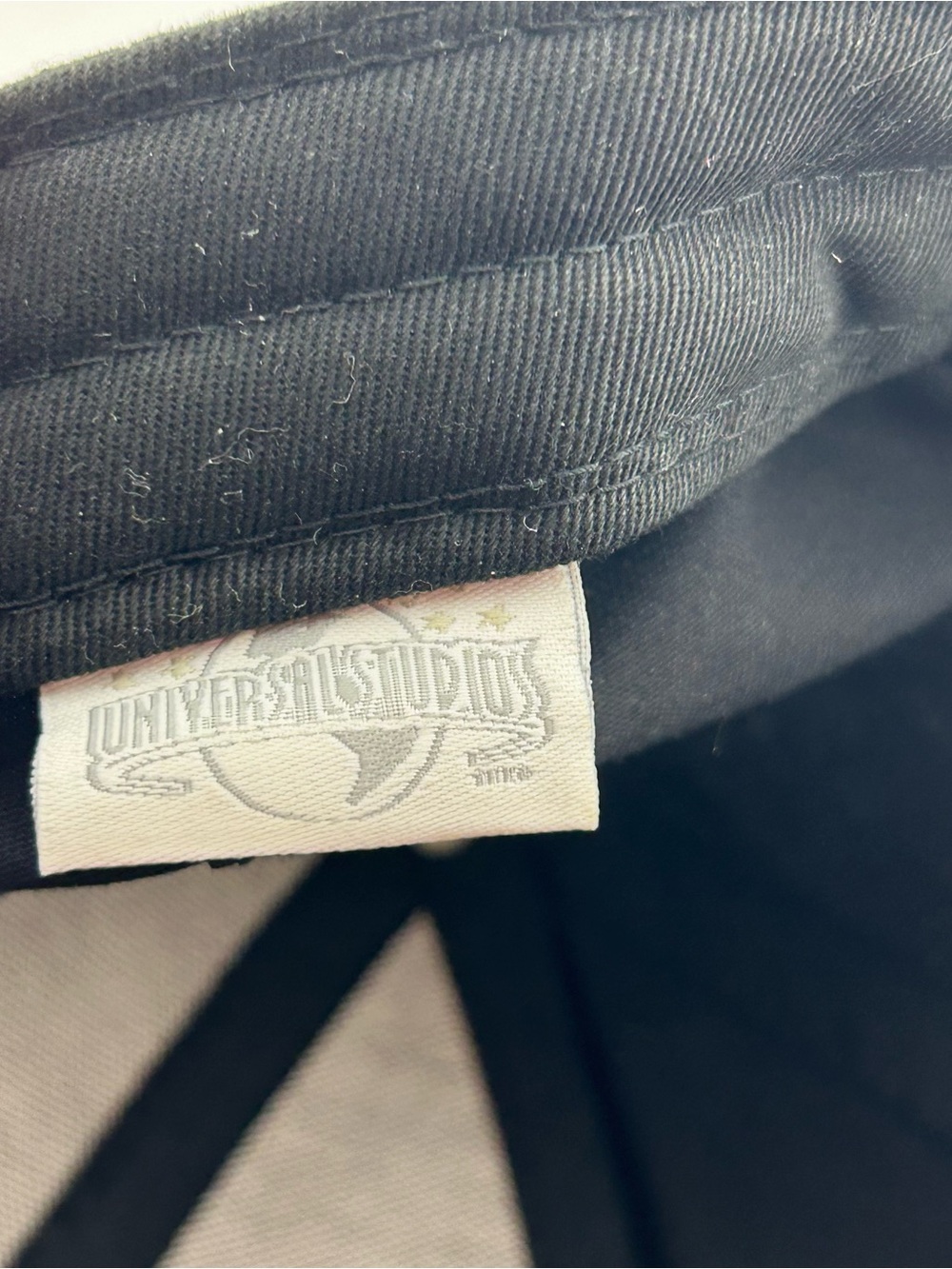 Vintage 90s Universal Studios Hollywood Globe Logo Black Adjustable Hat Cap - Picture 7 of 7